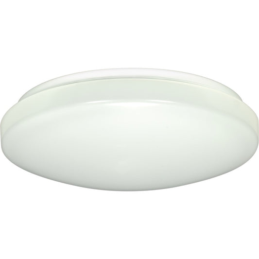 Nuvo 62-795 11in 1-Light LED Flush Mount | Utility White Acrylic | Hallway & Bathroom Ceiling Light | 11.62 x 3.12 in | Model 62-795