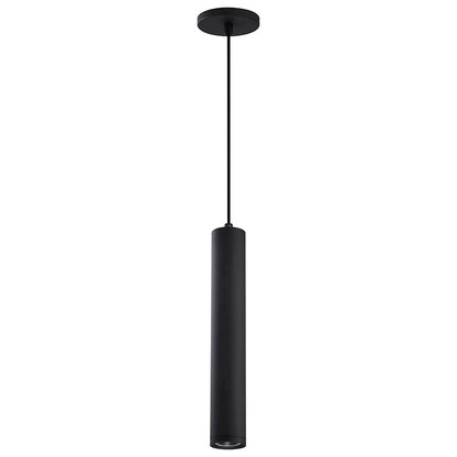 Nuvo Century 16in 1-Light LED Pendant | Contemporary Matte Black Aluminum and Clear Acrylic | Kitchen Island & Dining Room | 2 x 2 x 16 in | Model 62-816