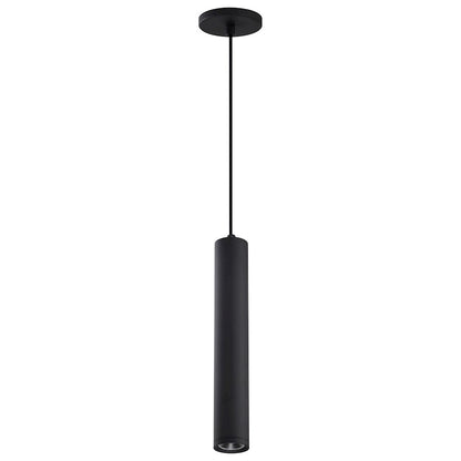 Nuvo Century 16in 1-Light LED Pendant | Contemporary Matte Black Aluminum and Clear Acrylic | Kitchen Island & Dining Room | 2 x 2 x 16 in | Model 62-816