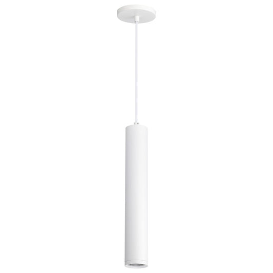 Nuvo Lighting Century 16in 1-Light LED Pendant | Contemporary Matte White Aluminum and Clear Acrylic Lens | Kitchen Island & Dining Room | Model 62-817