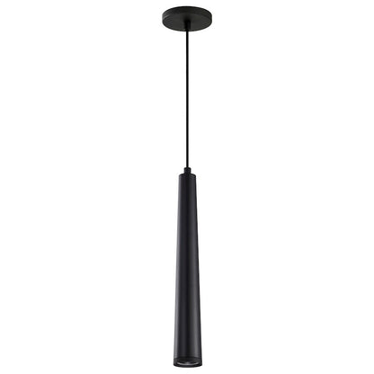 Nuvo Lighting Melrose 16in 1-Light LED Pendant | Contemporary Matte Black Aluminum and Clear Acrylic | Kitchen Island & Dining Room | 2 x 2 | Model 62-826