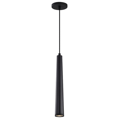 Nuvo Lighting Melrose 16in 1-Light LED Pendant | Contemporary Matte Black Aluminum and Clear Acrylic | Kitchen Island & Dining Room | 2 x 2 | Model 62-826