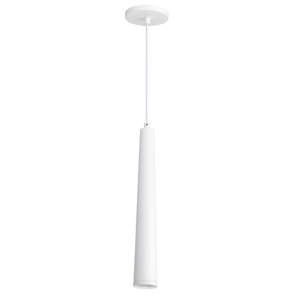 Nuvo Lighting Melrose 16in 1-Light LED Pendant | Contemporary Matte White Aluminum and Clear Acrylic | Kitchen Island & Dining Room | 1020 | Model 62-827