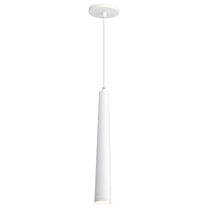 Nuvo Lighting Melrose 16in 1-Light LED Pendant | Contemporary Matte White Aluminum and Clear Acrylic | Kitchen Island & Dining Room | 1020 | Model 62-827