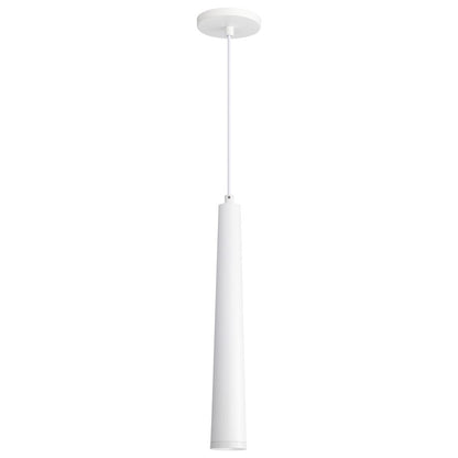 Nuvo Lighting Melrose 16in 1-Light LED Pendant | Contemporary Matte White Aluminum and Clear Acrylic | Kitchen Island & Dining Room | 1020 | Model 62-827