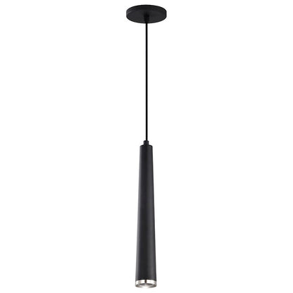 Nuvo Lighting Melrose 16in LED Pendant | Contemporary Matte Black and Brushed Nickel Aluminum | Kitchen Island & Dining Room | 2 x 2 x 16 | Model 62-829