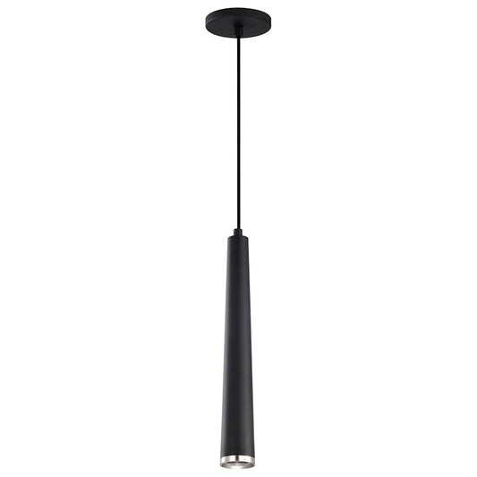 Nuvo Lighting Melrose 16in LED Pendant | Contemporary Matte Black and Brushed Nickel Aluminum | Kitchen Island & Dining Room | 2 x 2 x 16 | Model 62-829