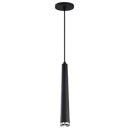 Nuvo Lighting Melrose 16in LED Pendant | Contemporary Matte Black and Brushed Nickel Aluminum | Kitchen Island & Dining Room | 2 x 2 x 16 | Model 62-829