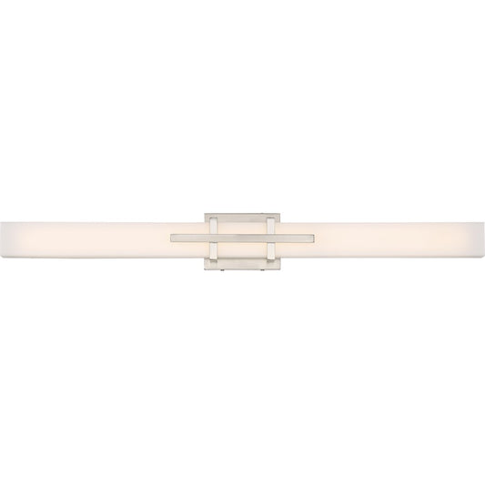 Nuvo Lighting Grill 36in 1-Light LED Wall Vanity | Modern Polished Nickel | Bathroom & Powder Room | 36 x 4 x 4 in, 3120 Lumens | Model 62-875