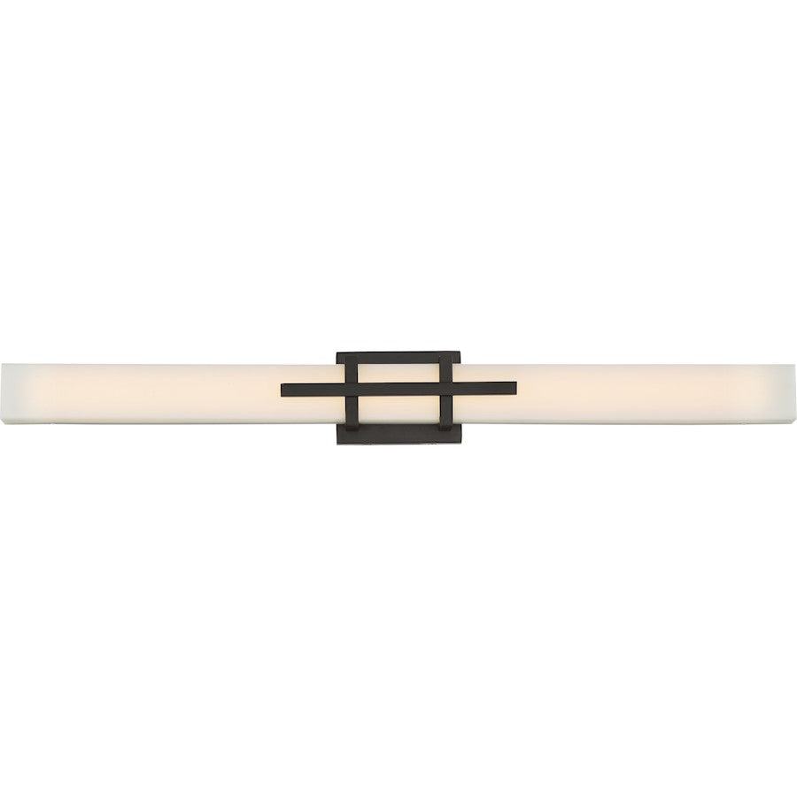 Nuvo Lighting Grill 36in 1-Light LED Wall Vanity | Modern Aged Bronze Metal | Bathroom Vanity Light | 36 x 4 x 4 in | Model 62-876