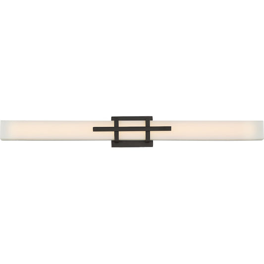 Nuvo Lighting Grill 36in 1-Light LED Wall Vanity | Modern Aged Bronze Metal | Bathroom Vanity Light | 36 x 4 x 4 in | Model 62-876