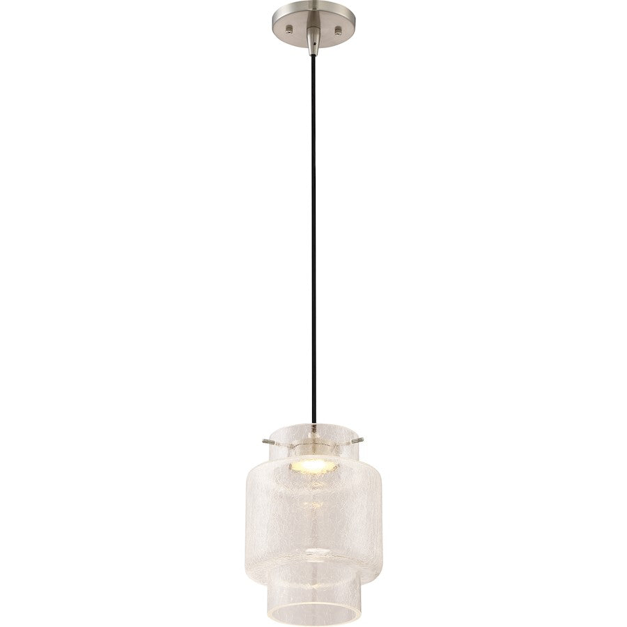 Nuvo Lighting Del 1-Light LED Mini Pendant | Modern Brushed Nickel | Kitchen Island & Dining Room | 950 Lumens 3000K Dimmable | Model 62-878