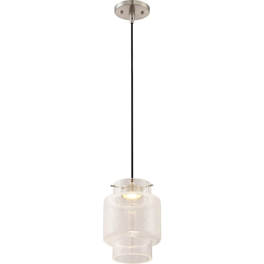 Nuvo Lighting Del 1-Light LED Mini Pendant | Modern Brushed Nickel | Kitchen Island & Dining Room | 950 Lumens 3000K Dimmable | Model 62-878