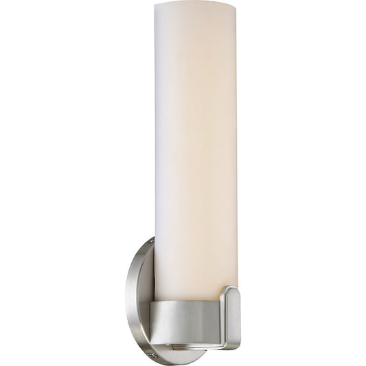 Nuvo Lighting Loop 12in 1-Light Wall Sconce | Modern Brushed Nickel | Hallway & Bathroom Accent | 1040 Lumens, 3000K, Dimmable | Model 62-921