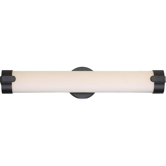 Nuvo Lighting Loop 24in 1-Light Wall Sconce | Modern Aged Bronze and LED | Bathroom & Hallway Accent | 4 x 24 x 3.13 in | Model 62-924
