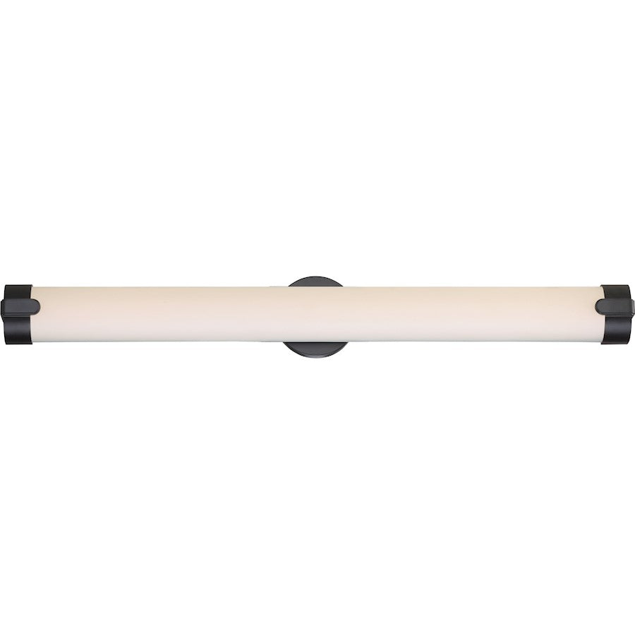 Nuvo Lighting Loop 36in 1-Light LED Wall Vanity | Contemporary Aged Bronze | Bathroom & Powder Room | 36 x 4 x 4 in | Model 62-926