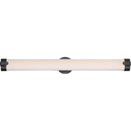 Nuvo Lighting Loop 36in 1-Light LED Wall Vanity | Contemporary Aged Bronze | Bathroom & Powder Room | 36 x 4 x 4 in | Model 62-926