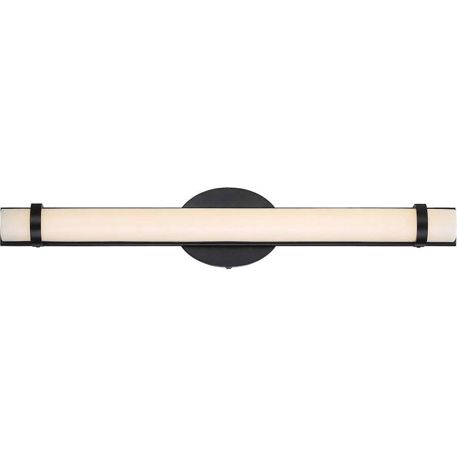 Nuvo Lighting Slice 24in 2-Light LED Wall Sconce | Modern Aged Bronze Metal | Bathroom Vanity & Hallway | 2080 Lumens, 3000K, Dimmable | Model 62-934
