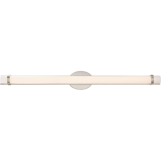 Nuvo Lighting Slice 36in 1-Light LED Wall Vanity | Contemporary Polished Nickel | Bathroom & Powder Room | 3120 Lumens 3000K Dimmable | Model 62-935