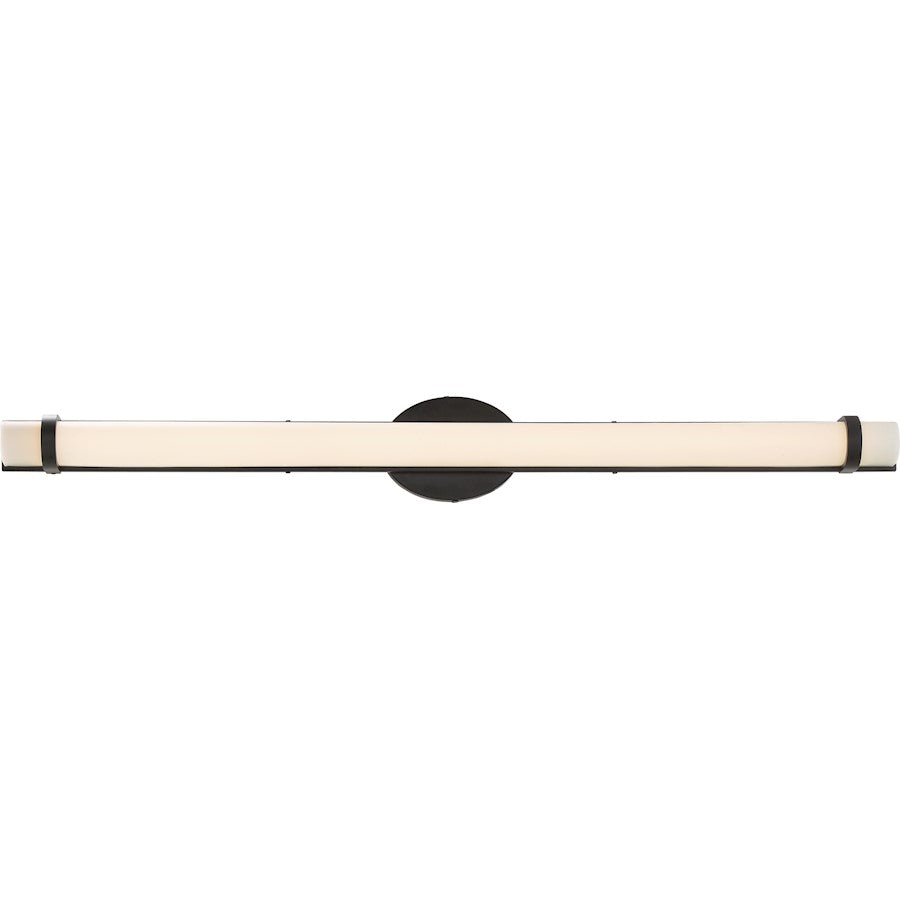 Nuvo Lighting Slice 36in 1-Light LED Wall Vanity | Contemporary Aged Bronze | Bathroom & Powder Room | 36 x 4.5 x 1.5 in | Model 62-936