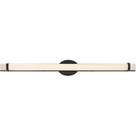 Nuvo Lighting Slice 36in 1-Light LED Wall Vanity | Contemporary Aged Bronze | Bathroom & Powder Room | 36 x 4.5 x 1.5 in | Model 62-936