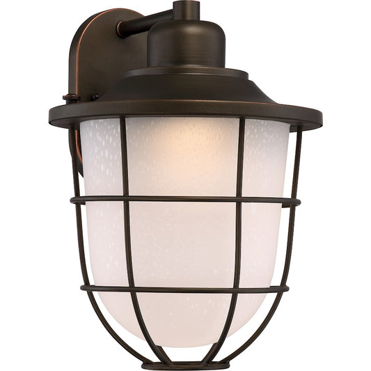Nuvo Lighting Bungalow 15in 1-Light Outdoor Lantern | Craftsman Mahogany Bronze | Covered Patio & Entryway | 1190 Lumens, 3000K, Dimmable | Model 62-943
