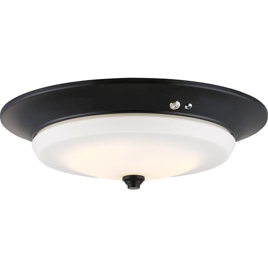 Nuvo Lighting LED EMR 4in 1-Light Flush Mount | Utility Aged Bronze | Hallway & Bathroom Ceiling Light | 1660 Lumens, 3000K, Dimmable | Model 62-972