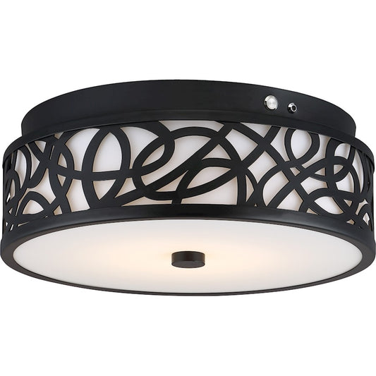 Nuvo Lighting LED EMR 5.41in 1-Light Flush Mount | Utility Aged Bronze | Hallway & Closet | 1660 Lumens, 3000K, Dimmable | Model 62-978