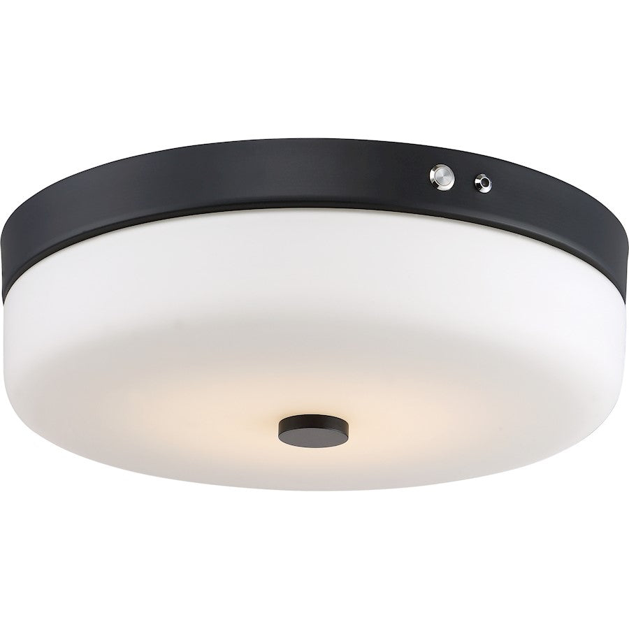 Nuvo Lighting LED EMR Flush Mount 4.5in 1-Light | Utility Aged Bronze | Hallway & Bathroom Ceiling Light | 1660 Lumens 3000K Dimmable | Model 62-982