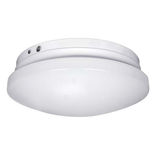 Nuvo Lighting 14in 1-Light Flush Mount | Utility White Acrylic | Hallway & Utility Room | 1300 Lumens 3000K 90+ CRI Dimmable | Model 62-991