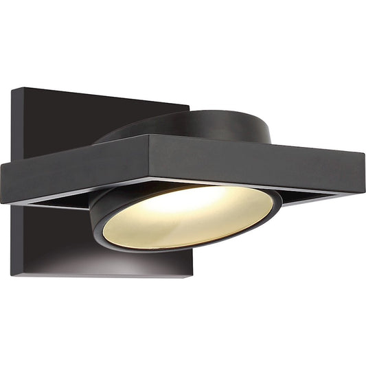 Nuvo Lighting Hawk 6.5in 1-Light LED Wall Sconce | Modern Textured Black | Hallway & Bathroom Accent | 1190 Lumens 3000K Dimmable | Model 62-993