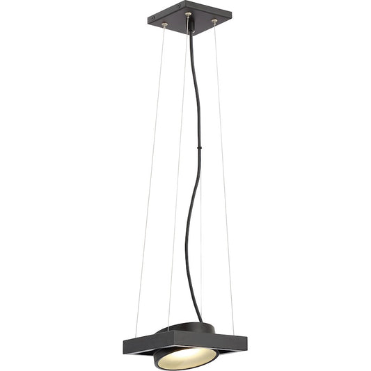 Nuvo Lighting Hawk 6in 1-Light LED Pendant | Industrial Textured Black Metal | Kitchen Island & Dining Room | 6 x 6 x 2 in | Model 62-996