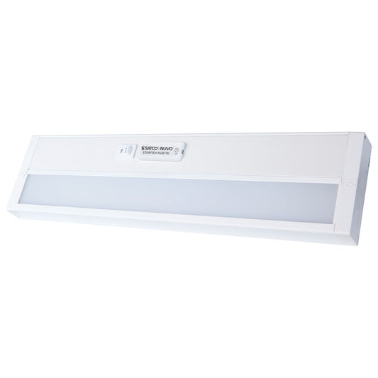 Nuvo Lighting Starfish 14in 1-Light Under Cabinet Light | Smart Wi-Fi RGB+Tunable White White Finish | Kitchen Counter & Task Lighting | 14 | Model 63-552