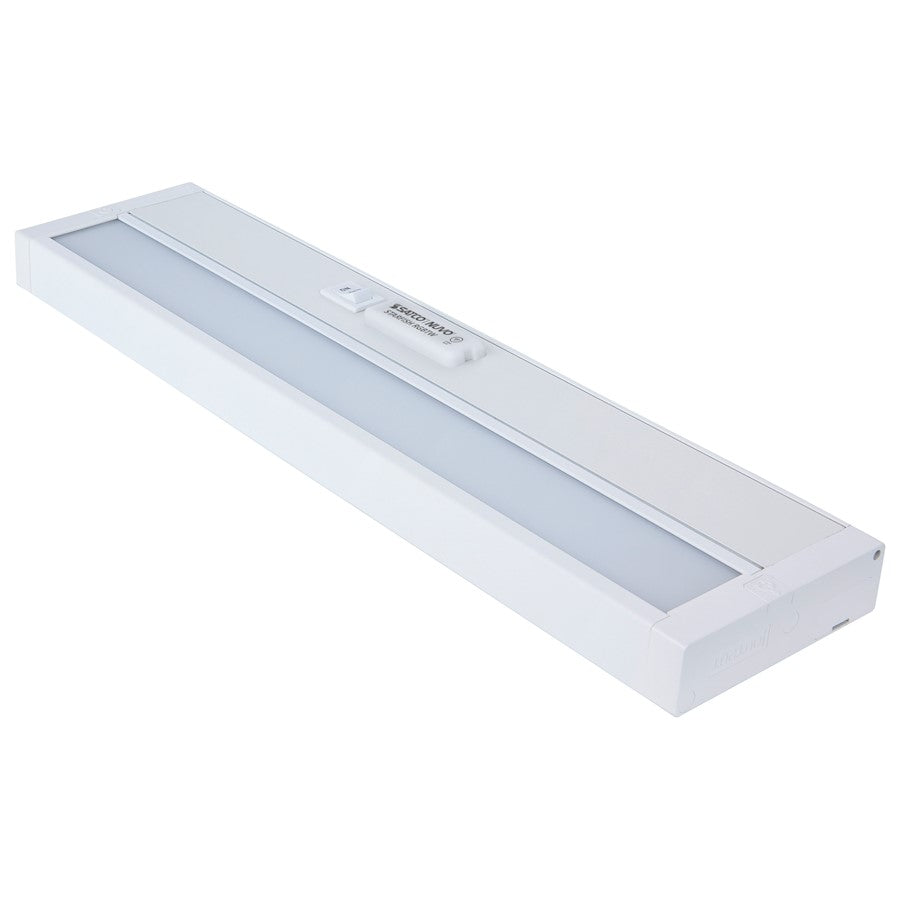 Nuvo Lighting Starfish 14in 1-Light Under Cabinet Light | Smart Wi-Fi RGB+Tunable White White Finish | Kitchen Counter & Task Lighting | 14 | Model 63-552