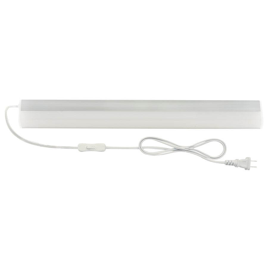 Nuvo Lighting 24in LED Under Cabinet Light Bar | White Utility Finish | Kitchen Counter & Workshop Task Light | 1050 Lumens 3000K Dimmable | Model 63-701
