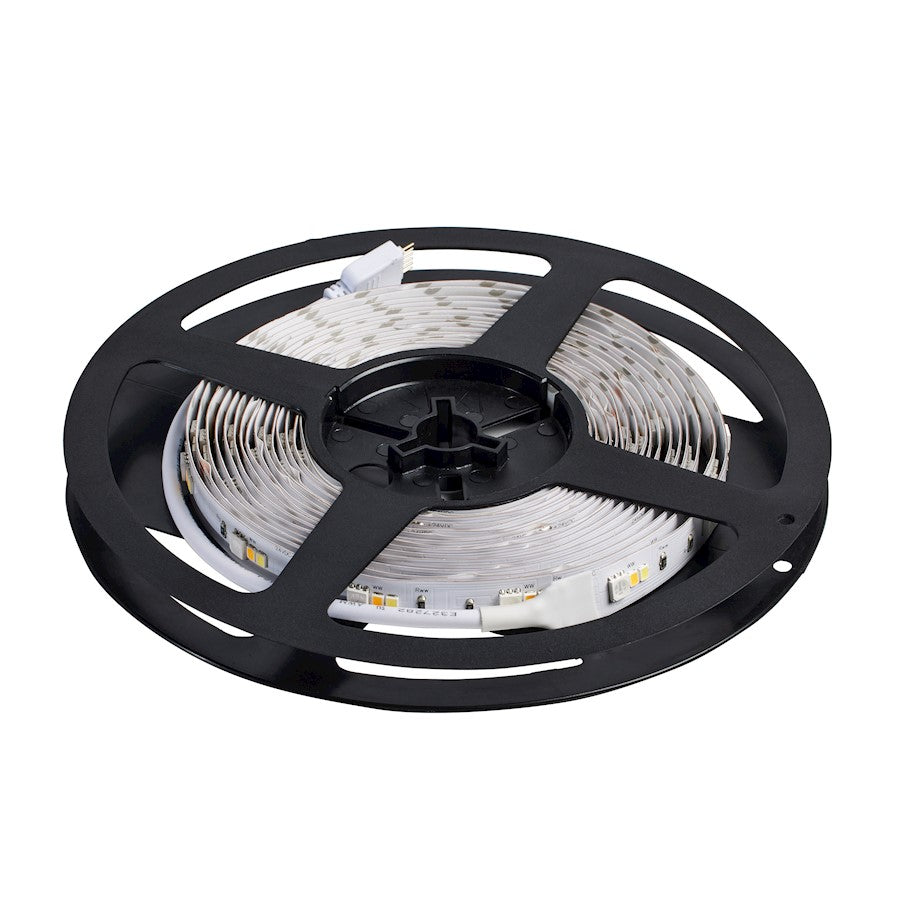 Nuvo Lighting Performer 16ft RGBW+Tunable White LED Tape Light Kit | Utility White Finish | Bedroom, Shelving & Accent Lighting | 1120 | Model 64-110