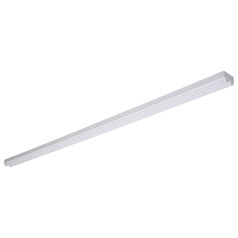 Nuvo Satco 96in 78W LED Double Light Strip | Utility White Finish | Garage & Workshop Utility Light | 9000 Lumens 4000K Non-Dimmable | Model 65-1072