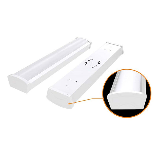 Nuvo Lighting 4ft LED Ceiling Wrap | White Utility Flush Mount | Garage & Utility Room Light | 3200 Lumens 3000K 40W Non-Dimmable | Model 65-1084