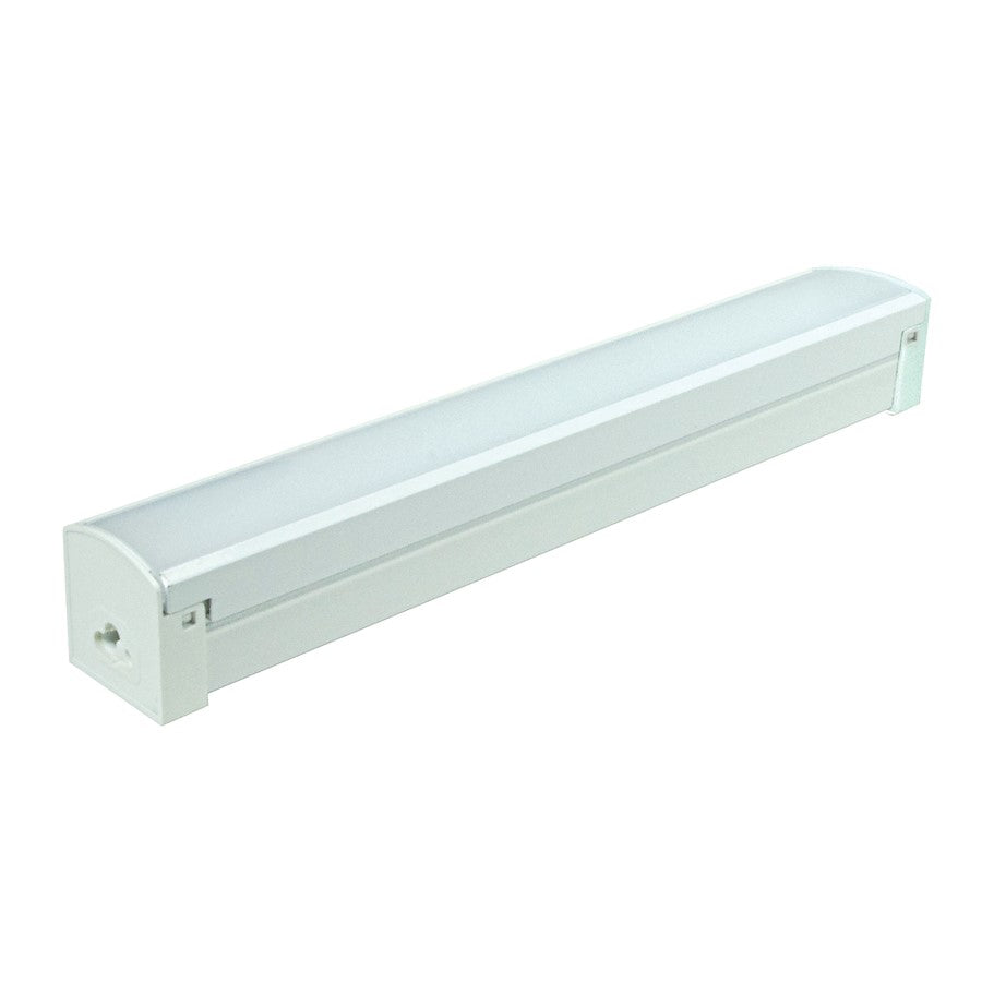 Nuvo 12in LED Connectable Strip Light | White Utility Finish | Under Cabinet & Task Lighting | 800 Lumens, 4000K, Non-Dimmable | Model 65-1102