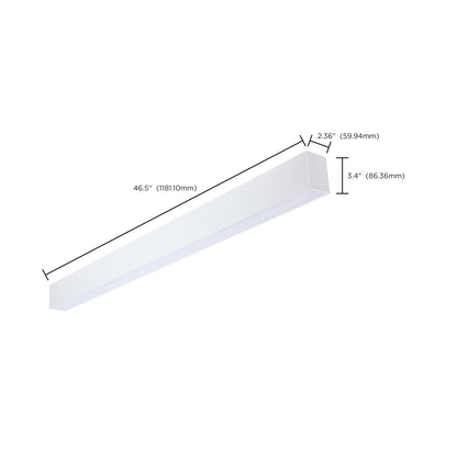 Nuvo Lighting Momentum 4ft LED Linear Strip | Utility White Aluminum | Commercial & Office Lighting | 46.5 x 2.36 x 3.4 in | Model 65-1181