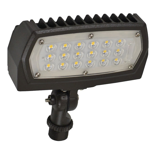 Nuvo Lighting 65-121 5in LED 15W Flood Light | Utility Bronze | Outdoor Security & Landscape | 1650 Lumens 5000K 120-277V | Model 65-121