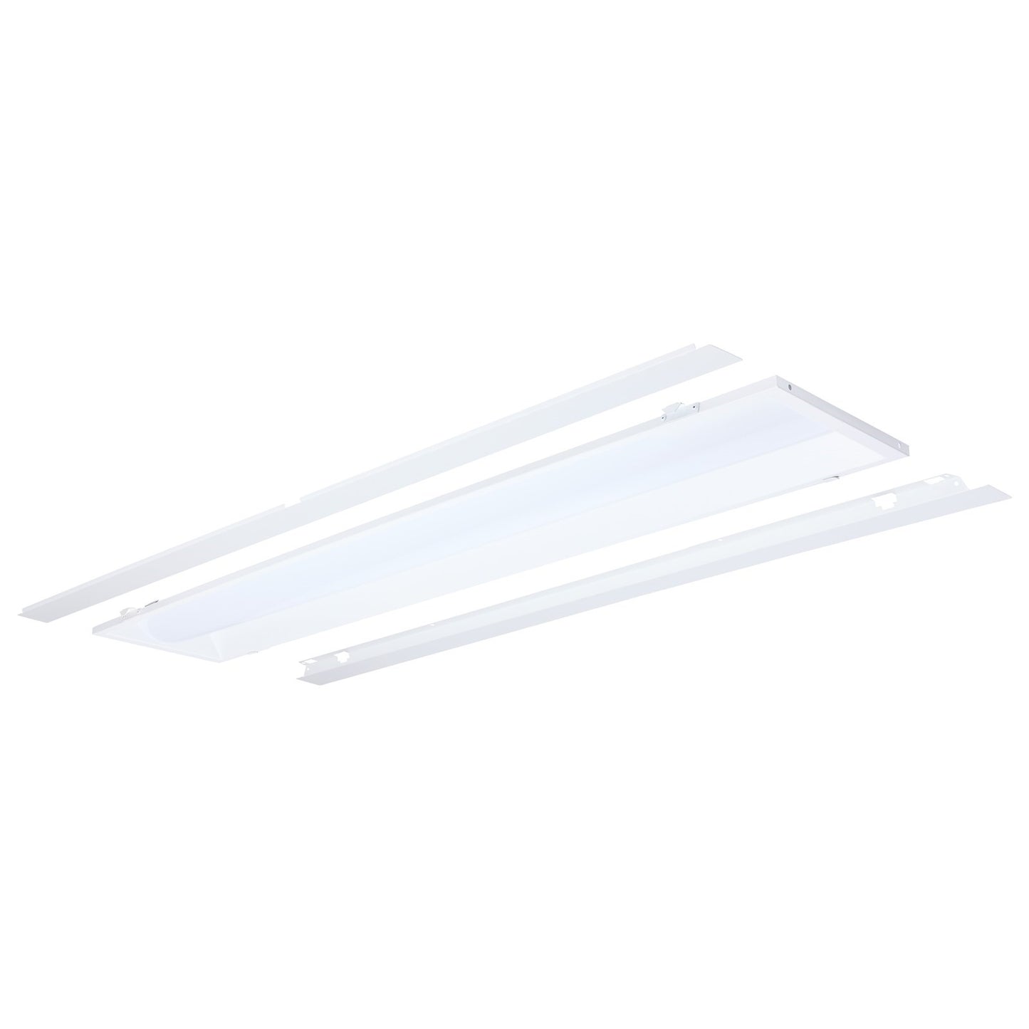 Nuvo Lighting 1x4 LED Troffer Retrofit Kit | Utility Matte White Steel | Commercial & Office Lighting | 47.81 x 11.92 x 2.71 in | Model 65-1300