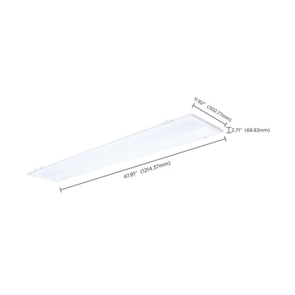 Nuvo Lighting 1x4 LED Troffer Retrofit Kit | Utility Matte White Steel | Commercial & Office Lighting | 47.81 x 11.92 x 2.71 in | Model 65-1300