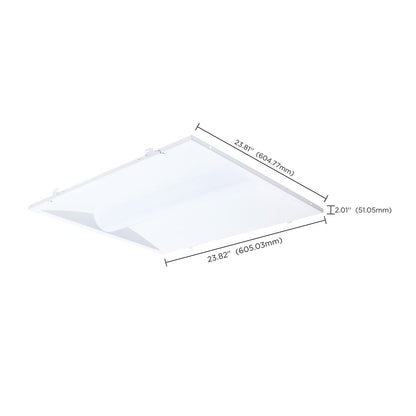 Nuvo Lighting 65-1301 2x2ft LED Troffer Retrofit Kit | Utility Matte White Steel | Commercial & Office Ceiling | 20W-40W Selectable | Model 65-1301
