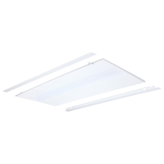 Nuvo Lighting 65-1302 2x4 LED Center Basket Troffer Retrofit Kit | Utility Matte White Finish | Commercial & Utility Rooms | Model 65-1302