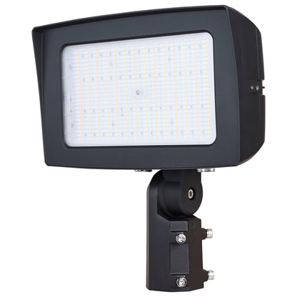 Nuvo LED Flood Light 14in | Utility Bronze Die-Cast Aluminum | Parking Lots & Building Facades | 100-150W, 15024-22754 Lumens | Model 65-1542