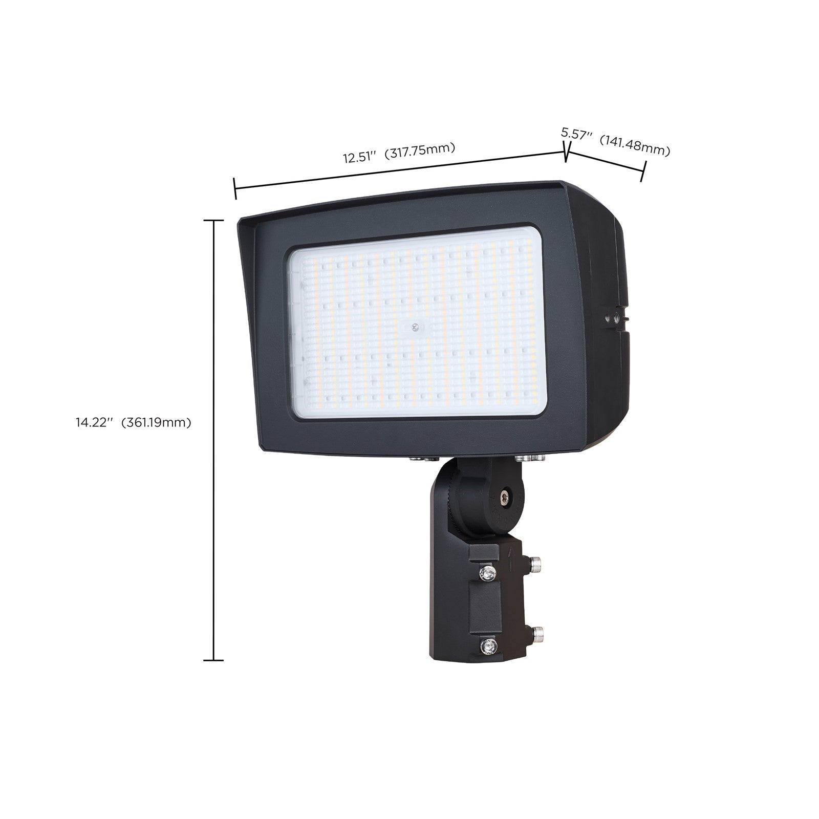 Nuvo LED Flood Light 14in | Utility Bronze Die-Cast Aluminum | Parking Lots & Building Facades | 100-150W, 15024-22754 Lumens | Model 65-1542