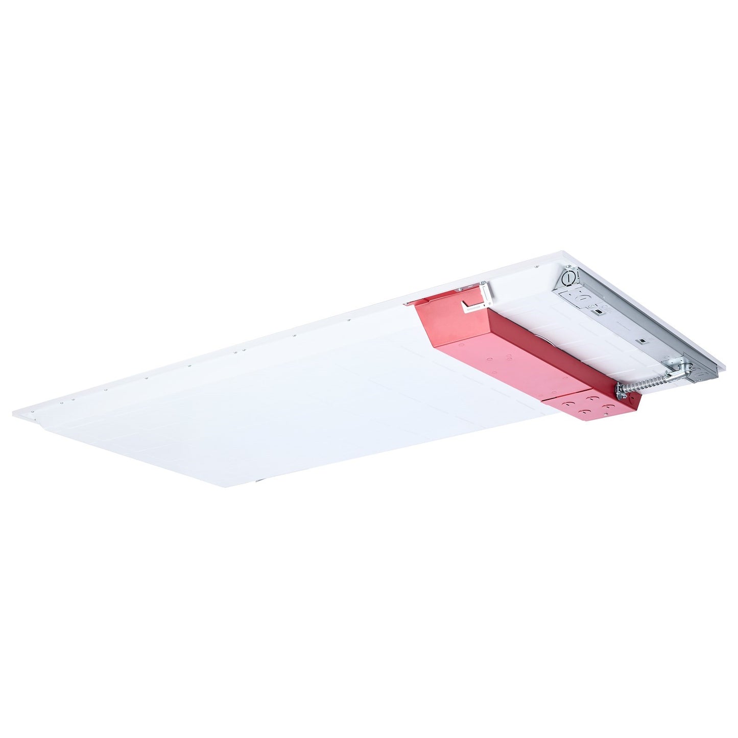 Nuvo LED 2ftx4ft Backlit Panel, Emergency Battery 120-347V, White