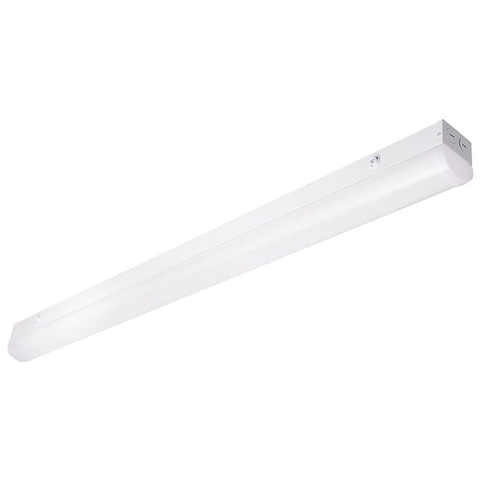Nuvo Satco 48in 1-Light LED Linear Strip Light | Utility White Finish | Garage & Utility Room | 48 x 2.95 x 3.27 in, 30W/40W/50W | Model 65-1701