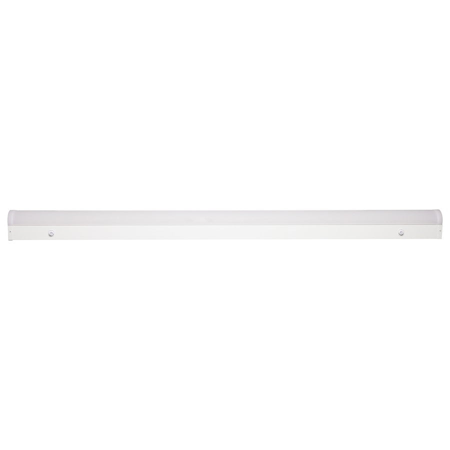 Nuvo Satco 48in 1-Light LED Linear Strip Light | Utility White Finish | Garage & Utility Room | 48 x 2.95 x 3.27 in, 30W/40W/50W | Model 65-1701